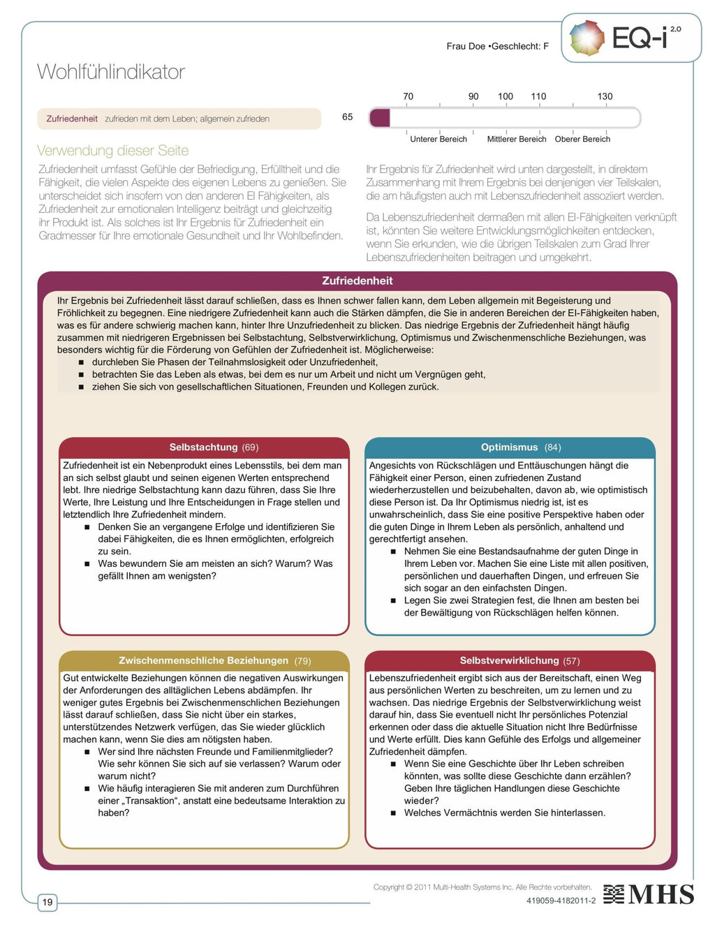 Emotionale Intelligenz Assessment Starter - Zukunftsgefühl Assessments & Coaching | EQ Test | EQ-i 2.0