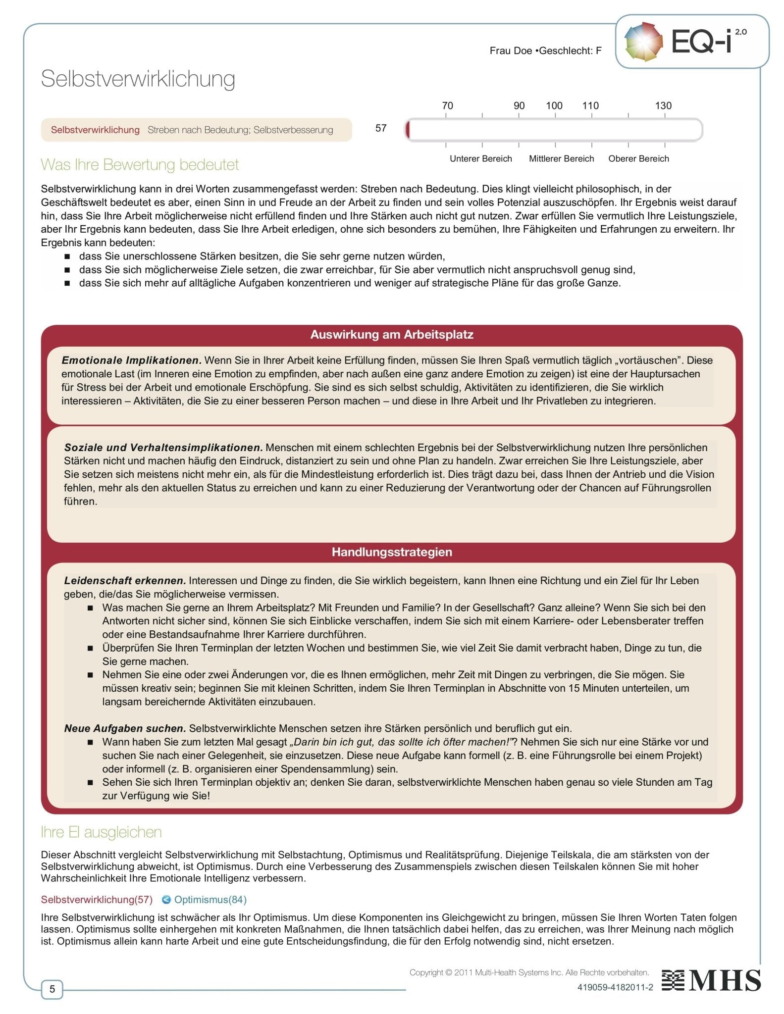 Emotionale Intelligenz Assessment Starter - Zukunftsgefühl Assessments & Coaching | EQ Test | EQ-i 2.0
